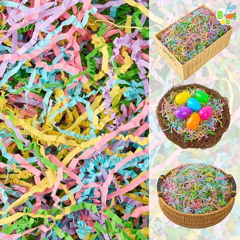 Joyin 8oz العشب عيد الفصح ، خضراء خضراء خضراء قابلة لإعادة التدوير العشب ، مقطعة Raffia تجعيد المقطوعة لصيد بيض عيد الفصح ، حشو سلة ، حشو ديكور حقيبة الحفلات ، غلاف الهدايا in Saudi Arabia
