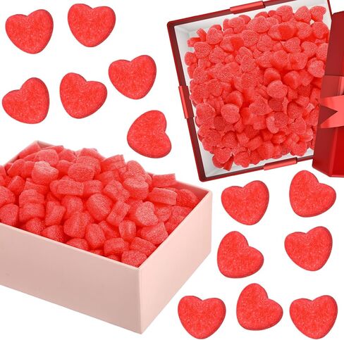 1200 Pcs Valentine Gift Box Filler Shreds Mini Heart Shaped Foam Beads Basket Filler for Valentine's Day Wedding Party Crafts DIY Package Birthday Gift Wrapping Decoration Supplies, Red in Saudi Arabia