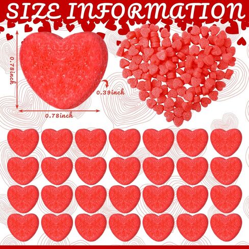 1200 Pcs Valentine Gift Box Filler Shreds Mini Heart Shaped Foam Beads Basket Filler for Valentine's Day Wedding Party Crafts DIY Package Birthday Gift Wrapping Decoration Supplies, Red in Saudi Arabia