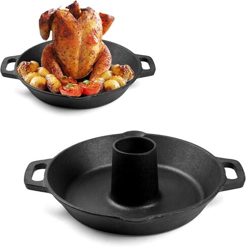 الحديد الزهر العمودي شوّاية دجاج البيرة يمكن الدجاج الوقوف 11 بوصة شواء عموم شواية البطاطس للدواجن اللذيذة العصير in Kuwait