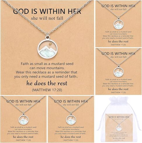Mustard Seed Necklace for Women Christian Gifts Move Mountains Necklaces Jewelry Religious Faith Graduation Gift in Saudi Arabia