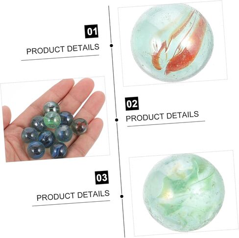 SUPVOX 10pcs Boys and Girls Glass Marbles for Physics Experiments Fish Tank Decorations and Educational Laboratory Supplies Random Style in Saudi Arabia