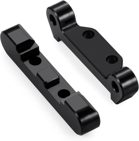 Aluminum RC Car Rear Arm Mount Tie Bar Mount Accessory Compatible with Losi 1/16 Mini-B RC Crawler Car Buggy - 2Pc Set Upgrade Replacement Parts Black Rear Suspension Arm Mount in Saudi Arabia