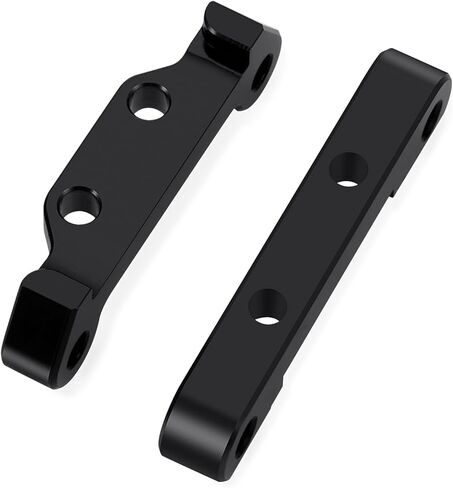 Aluminum RC Car Rear Arm Mount Tie Bar Mount Accessory Compatible with Losi 1/16 Mini-B RC Crawler Car Buggy - 2Pc Set Upgrade Replacement Parts Black Rear Suspension Arm Mount in Saudi Arabia