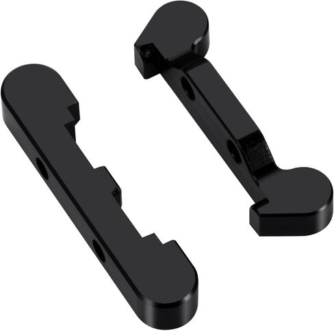 Aluminum RC Car Rear Arm Mount Tie Bar Mount Accessory Compatible with Losi 1/16 Mini-B RC Crawler Car Buggy - 2Pc Set Upgrade Replacement Parts Black Rear Suspension Arm Mount in Saudi Arabia