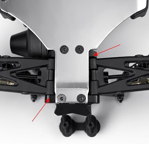 Aluminum RC Car Rear Arm Mount Tie Bar Mount Accessory Compatible with Losi 1/16 Mini-B RC Crawler Car Buggy - 2Pc Set Upgrade Replacement Parts Black Rear Suspension Arm Mount in Saudi Arabia