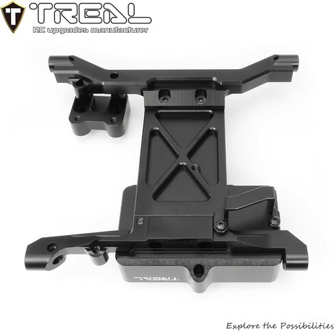 TREAL Aluminium 7075 ESC Tray Servo Mount Braket CNC ترقيات آلية لمحور SCX6 (أسود) in Saudi Arabia