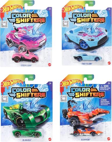 Hot Wheels Color Shifters Toy Car in 1:64 Scale, Repeat Color Change in Icy Cold or Very Warm Water (Styles May Vary) in Saudi Arabia