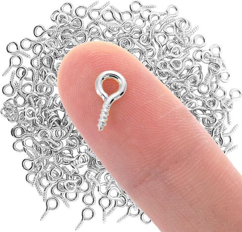 300PCS Gold Mini Screw Eye Pins, 10mm Metal Eyelet Hooks for DIY Jewelry Making, Art Projects Bead Charms, Tiny Eye Hooks for Cork Top Bottles(Gold) in Saudi Arabia