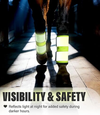 2/Pack Horse High Visibility Leg Gear, Horse Leg Wraps Add Safety, Breathable Wraps Easy to Put on in Saudi Arabia