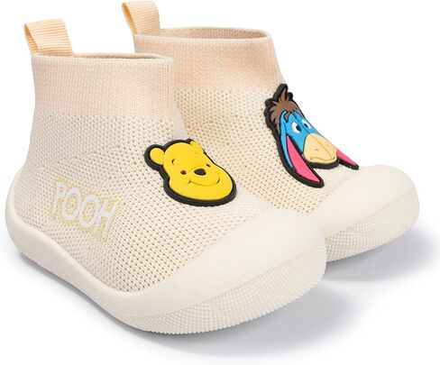 Disney Sock Top Shoes for Babies and Toddlers - Comfortable Minnie Mouse and Winnie The Pooh Baby Sock Shoes for Everyday Wear in Saudi Arabia