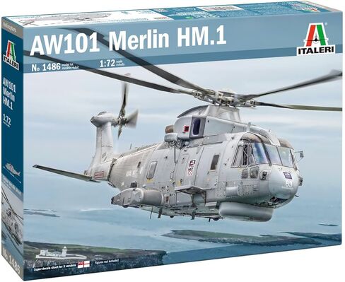 Italeri 1486 AW101 Merlin HM.1 1:72 مقياس البلاستيك أطقم منمذجة/نموذج الجمعية in Saudi Arabia