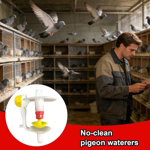 Bird Water Dispenser - Multifunctional Automatic Pet Waterer - Pigeon Water Bottle - for Macaws Sparrow Parakeet Lovebird Conures Cockatiels Finches Garden Yard Balcony in Kuwait