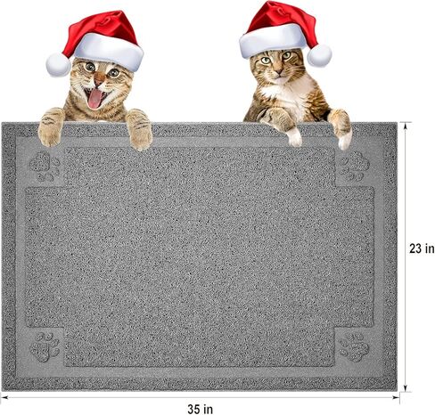 UPSKY Large Cat Litter Mat Trapper 35"×23" Traps Litters from Box and Paws Scatter Control for Folding Trapping Mat Soft for Floor on Sensitive Kitty Paws Easy to Clean in Saudi Arabia