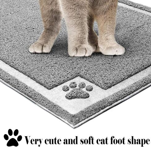 UPSKY Large Cat Litter Mat Trapper 35"×23" Traps Litters from Box and Paws Scatter Control for Folding Trapping Mat Soft for Floor on Sensitive Kitty Paws Easy to Clean in Saudi Arabia