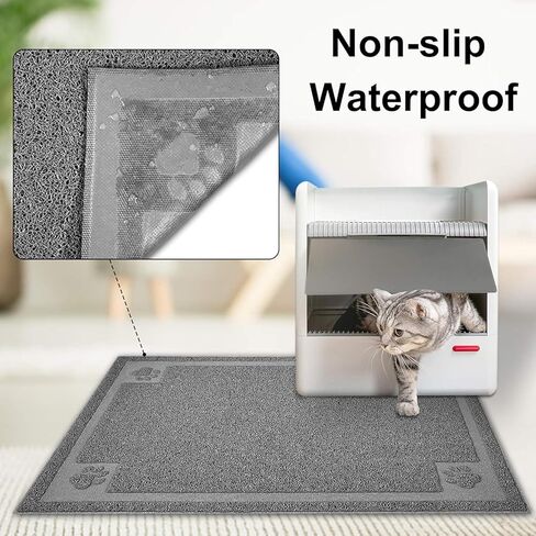 UPSKY Large Cat Litter Mat Trapper 35"×23" Traps Litters from Box and Paws Scatter Control for Folding Trapping Mat Soft for Floor on Sensitive Kitty Paws Easy to Clean in Saudi Arabia