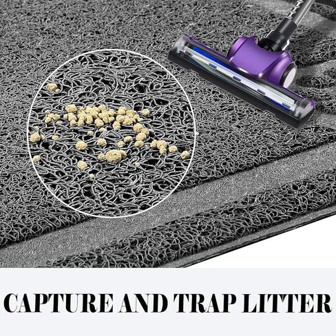 UPSKY Large Cat Litter Mat Trapper 35"×23" Traps Litters from Box and Paws Scatter Control for Folding Trapping Mat Soft for Floor on Sensitive Kitty Paws Easy to Clean in Saudi Arabia
