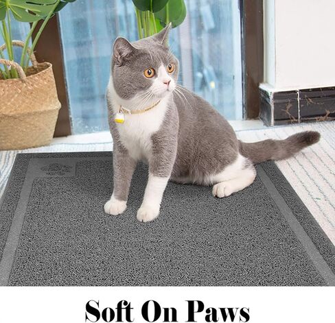 UPSKY Large Cat Litter Mat Trapper 35"×23" Traps Litters from Box and Paws Scatter Control for Folding Trapping Mat Soft for Floor on Sensitive Kitty Paws Easy to Clean in Saudi Arabia