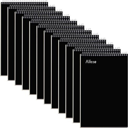 Steno Pads Spiral 6x9-12 Pack - Gregg Ruled, Perfect for Work, School, and Home Use, Easy Tear-Off Pages, White Paper - No Ink Bleeds - 80 Sheets in Saudi Arabia