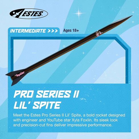 Estes 9737 Pro Series II Lil’ Spite Model Rocket Kit, Designed with Xyla Foxlin, Intermediate Flying-Rocket-Model Kit for Ages 18+ in Saudi Arabia