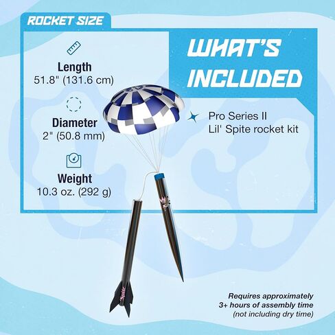Estes 9737 Pro Series II Lil’ Spite Model Rocket Kit, Designed with Xyla Foxlin, Intermediate Flying-Rocket-Model Kit for Ages 18+ in Saudi Arabia
