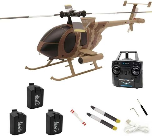 RC ERA C184 MD500 RC مروحية مع دوار مزدوج، تحديد المواقع البصرية، جيروسكوب 6 محاور 2.4G 4CH Flybarless نموذج طائرة للتحكم عن بعد للبالغين المتحمسين in Kuwait