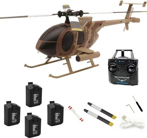 RC ERA C184 MD500 RC مروحية مع دوار مزدوج، تحديد المواقع البصرية، جيروسكوب 6 محاور 2.4G 4CH Flybarless نموذج طائرة للتحكم عن بعد للبالغين المتحمسين in Kuwait
