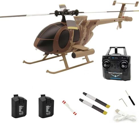 RC ERA C184 MD500 RC مروحية مع دوار مزدوج، تحديد المواقع البصرية، جيروسكوب 6 محاور 2.4G 4CH Flybarless نموذج طائرة للتحكم عن بعد للبالغين المتحمسين in Kuwait