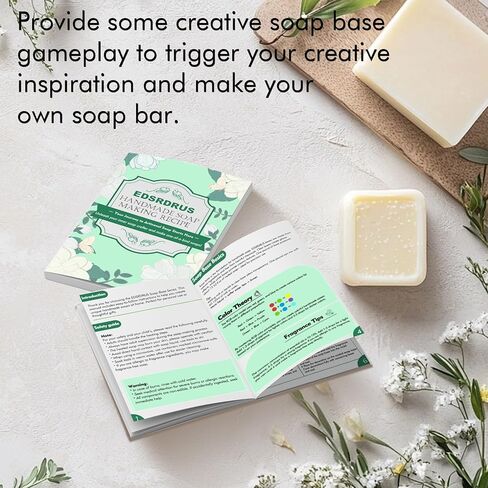 EDSRDRUS 5LB Glycerin Soap Base, Unscented Melt and Pour Soap Base for DIY Handmade, Deep Pre-Scored Cuts for Effortless Use, Easy to Melt (Transparent, 5 Pound) in Saudi Arabia