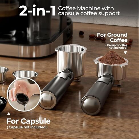 Espresso Machine 20 Bar, Super Compact Espresso Maker Stainless Steel with Touch Screen, Professional Coffee Machine, Automatic Milk Frother for Cappuccino in Saudi Arabia