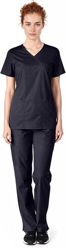 Natural Uniforms Women's Mock Wrap Scrub Set in Saudi Arabia