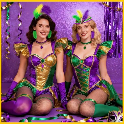 MARFOREVER 300pcs Mardi Gras Feathers, 4-6 Inch 12-15cm Yellow Green Purple Rooster Feathers for Crafts, Mardi Gras Party Decoration DIY Craft Supplies in Saudi Arabia