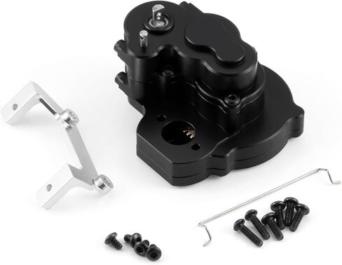 RCLIONS Complete Metal Transmission Case Center Gearbox with Brass Gear for 1/18 FMS FCX18 LC80 RC Crawler Car Upgrades Parts Accessories in Saudi Arabia