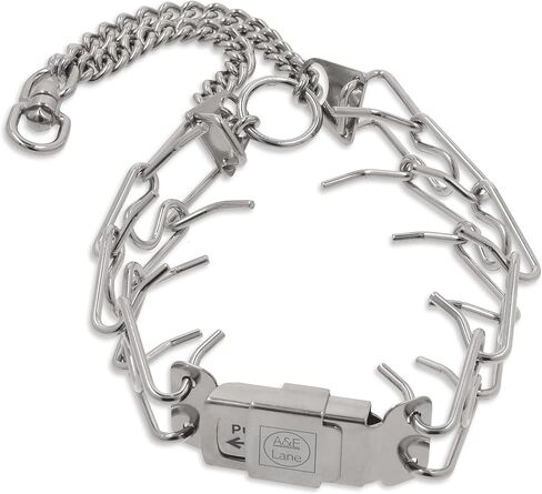Prong Collar for Dogs - Easy Buckle Prong Collar - 3mm Stainless Steel No Pull Chain Collars - Quick Release Dog Collar - (14 to 20" Neck) Adjustable Dog Training Collars for Large to Medium Size Dogs in Saudi Arabia
