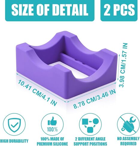 Small Purple Silicone Cup Cradle for Crafting, Tumbler Holder with Built-in Slot and Felt Edge Squeegee Decal Scraper, Anti-Skidding Tumbler Stand in Saudi Arabia