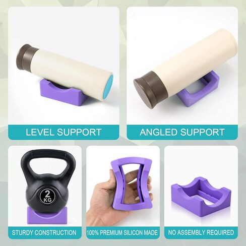 Small Purple Silicone Cup Cradle for Crafting, Tumbler Holder with Built-in Slot and Felt Edge Squeegee Decal Scraper, Anti-Skidding Tumbler Stand in Saudi Arabia