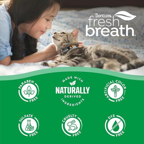 TropiClean Fresh Breath Cat Toothbrush and Toothpaste Kit, Cat Teeth Cleaning & Breath Freshener Solution, Complete Dental Care in Saudi Arabia