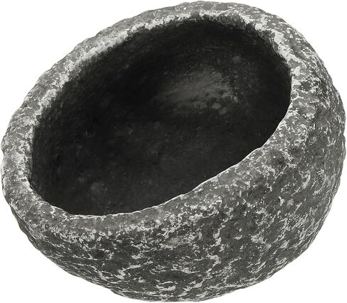 Reptile Food Bowl, Worm Water Dish Resin Pet Bowl Food Dish Anti Escape Feeder (4 in, Gray), Intended for Gecko/Scaled Pet/Amphibians/Spiders/Small Mammals in Saudi Arabia