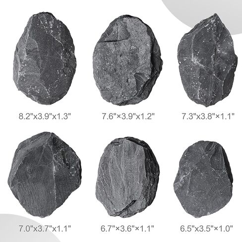 6.1-8.1 بوصة صخرة أردواز طبيعية، 6 قطع من أحجار حوض السمك المسطحة الكبيرة للمناظر المائية، ومرابي حيوانات، وخزانات الزواحف وديكور حوض السمك in Kuwait