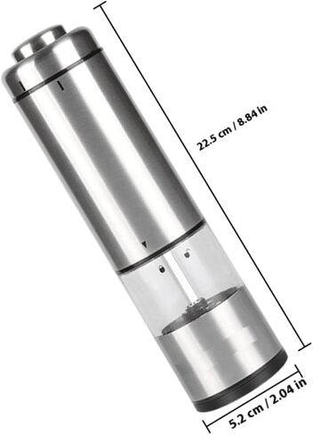 Electric Stainless Steel Pepper and Salt Grinder Battery-free Portable Kitchen Spice Mill for Home Cooking and Dining in Saudi Arabia