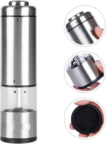 Electric Stainless Steel Pepper and Salt Grinder Battery-free Portable Kitchen Spice Mill for Home Cooking and Dining in Saudi Arabia