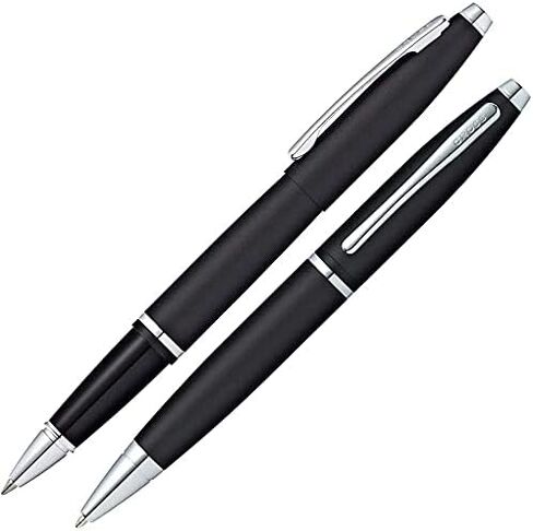 A.T. Cross Cross Matte Black Selectip Gel Ink Medium Point Calais Rollerball Pen and Ballpoint Pen Luxury gift Set in Saudi Arabia