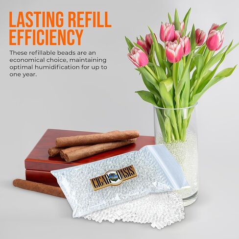 Cigar Oasis Magna Refill Water Beads - Optimal Humidor Solution for Stable Humidity, Compatible with Magna 3.0 and Older Models, Ideal for Humidification in Cigar Humidors in Saudi Arabia