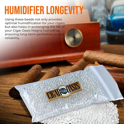 Cigar Oasis Magna Refill Water Beads - Optimal Humidor Solution for Stable Humidity, Compatible with Magna 3.0 and Older Models, Ideal for Humidification in Cigar Humidors in Saudi Arabia