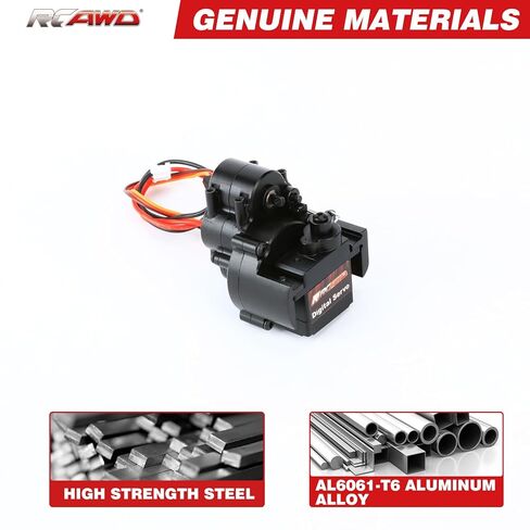 مجموعة محرك RCAWD Alum SCX24 2 سرعة نقل 72T 130 لسلسلة ترقيات سلسلة محورية 1/24 SCX24 AX24 باللون الأسود in Kuwait
