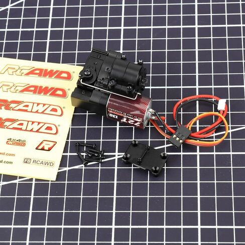 مجموعة محرك RCAWD Alum SCX24 2 سرعة نقل 72T 130 لسلسلة ترقيات سلسلة محورية 1/24 SCX24 AX24 باللون الأسود in Kuwait