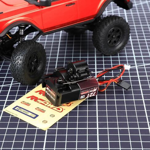 مجموعة محرك RCAWD Alum SCX24 2 سرعة نقل 72T 130 لسلسلة ترقيات سلسلة محورية 1/24 SCX24 AX24 باللون الأسود in Kuwait