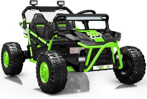 First Ride On 36V Kids Ride On UTV, 2-Seater 400W Electric Car for Kids 6+, 5-8 MPH Speed, 14" EVA Wheels, Metal Frame, Bluetooth Music, Rear Metal Suspension Off-Road Vehicle (Black Camo) in Kuwait