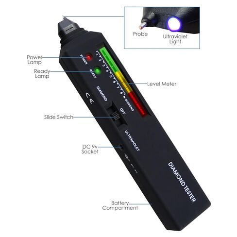 Diamond Test Analyst Real High Accuracy Diamond Tester with Ultraviolet (UV) Light, Professional Pen Jeweler Tool Gem Tester for Retail Jewelers, Novice and Expert Tool in Saudi Arabia