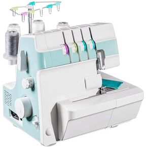 Heavy-Duty Coverstitch Serger, Overlock Sewing Machine w/2-3-4 Stitch Capability, Trim Trap, and Presser Feet, Adjustable Gauge for Beginners in Saudi Arabia